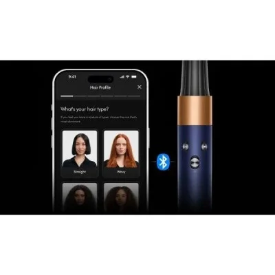 Dyson Airwrap i.d. Multi-Styler and Dryer 1300W 6-in-1 Styling, Bluetooth App Control Intelligent Heat Control Straight + Wavy – Blue
